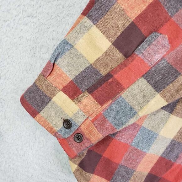 LL Bean Shirt Chamois Men’s Size XL Long Sleeve Fall Plaid Button Up Vintage - Picture 5 of 10